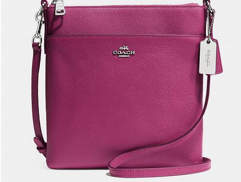 Coach Zip In Logo Small Fuchsia Crossbody Bags CFQ - Click Image to Close